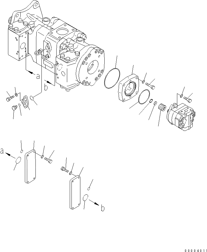 Схема запчастей Komatsu WA900-3 - НАСОС РУЛЕВ. УПРАВЛ-Я (8/9) (SOUND PACKAGE СПЕЦ-Я.)(№9-) ОСНОВН. КОМПОНЕНТЫ И РЕМКОМПЛЕКТЫ