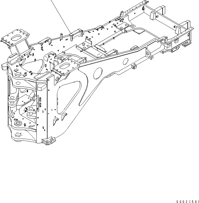 Схема запчастей Komatsu WA900L-3 - ЗАДН. РАМА (С ВЫСОК. ПОДЪЕМ) ОСНОВНАЯ РАМА И ЕЕ ЧАСТИ