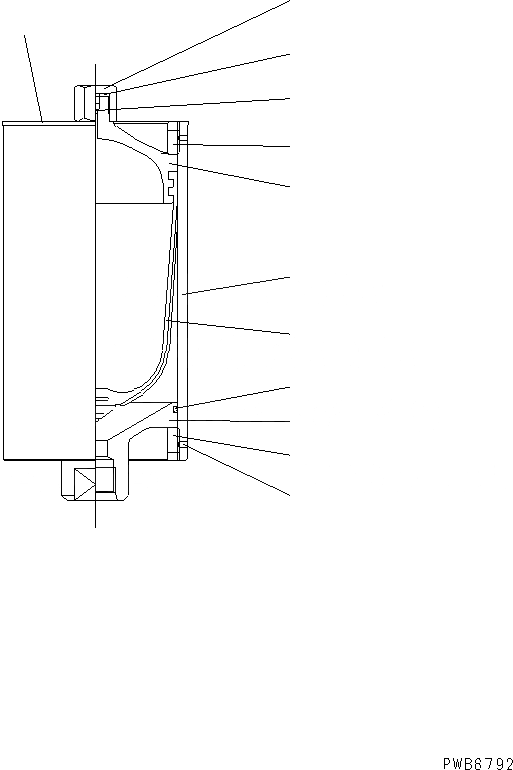 Схема запчастей Komatsu WA900L-3 - АККУМУЛЯТОР (ЕМКОСТЬ ГАЗА CC) (ВНУТР. ЧАСТИ) ОСНОВН. КОМПОНЕНТЫ И РЕМКОМПЛЕКТЫ