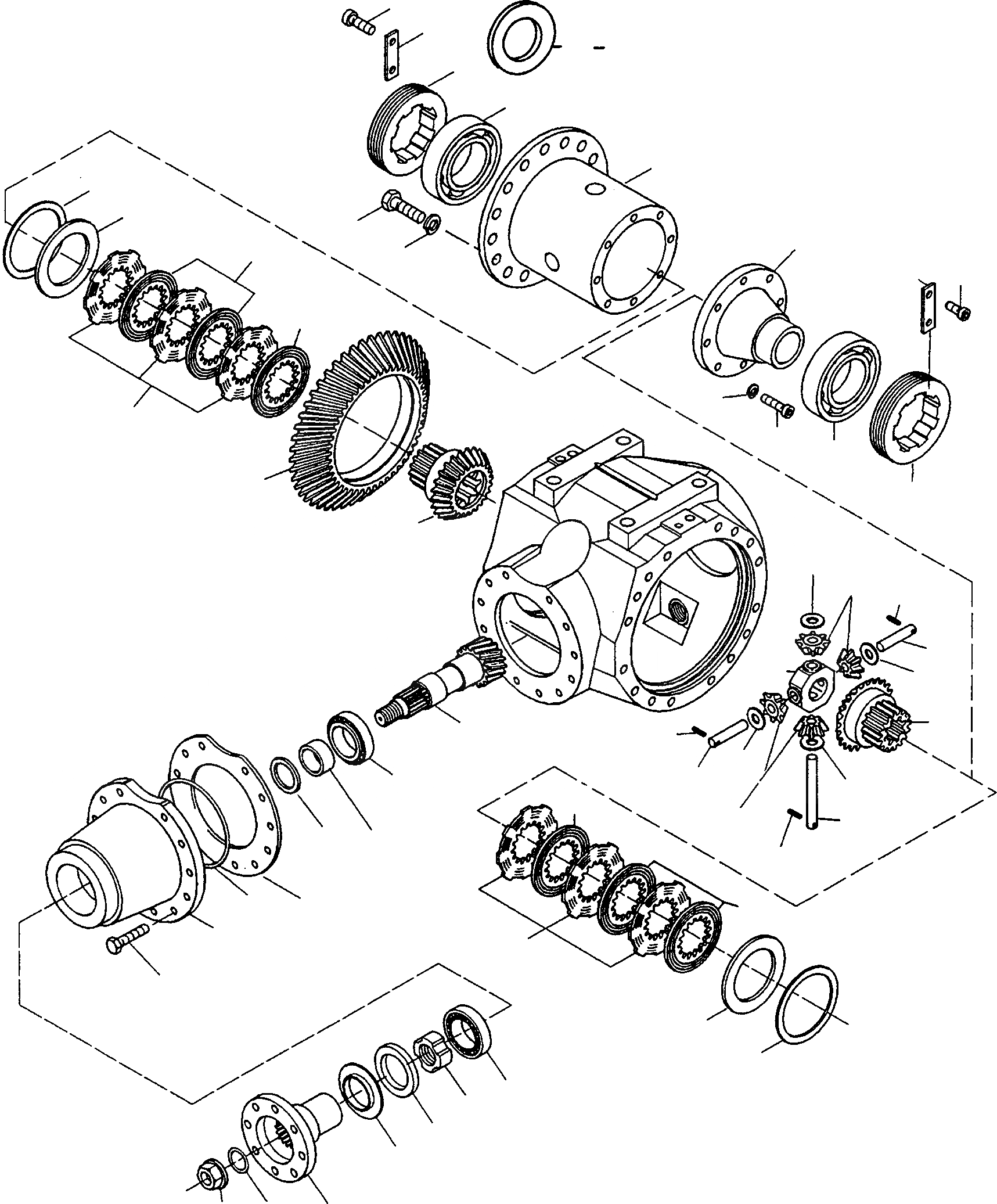 Схема запчастей Komatsu WA90-1 - МОСТ INSERT, ПЕРЕДНИЙ МОСТ 8 ПЕРЕДНИЙ МОСТ