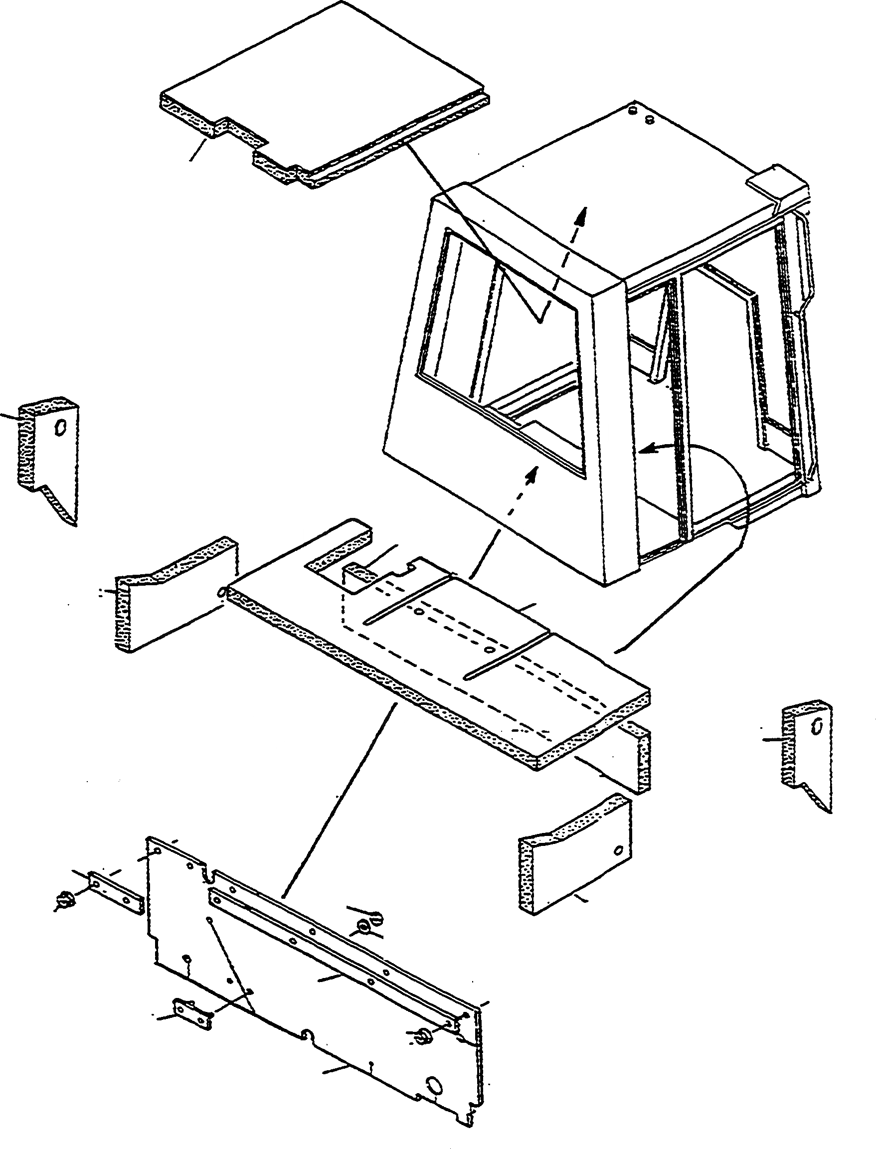 Схема запчастей Komatsu WA90-1 - SOUNDЗАЩИТА ПРИВОДRS КАБИНА