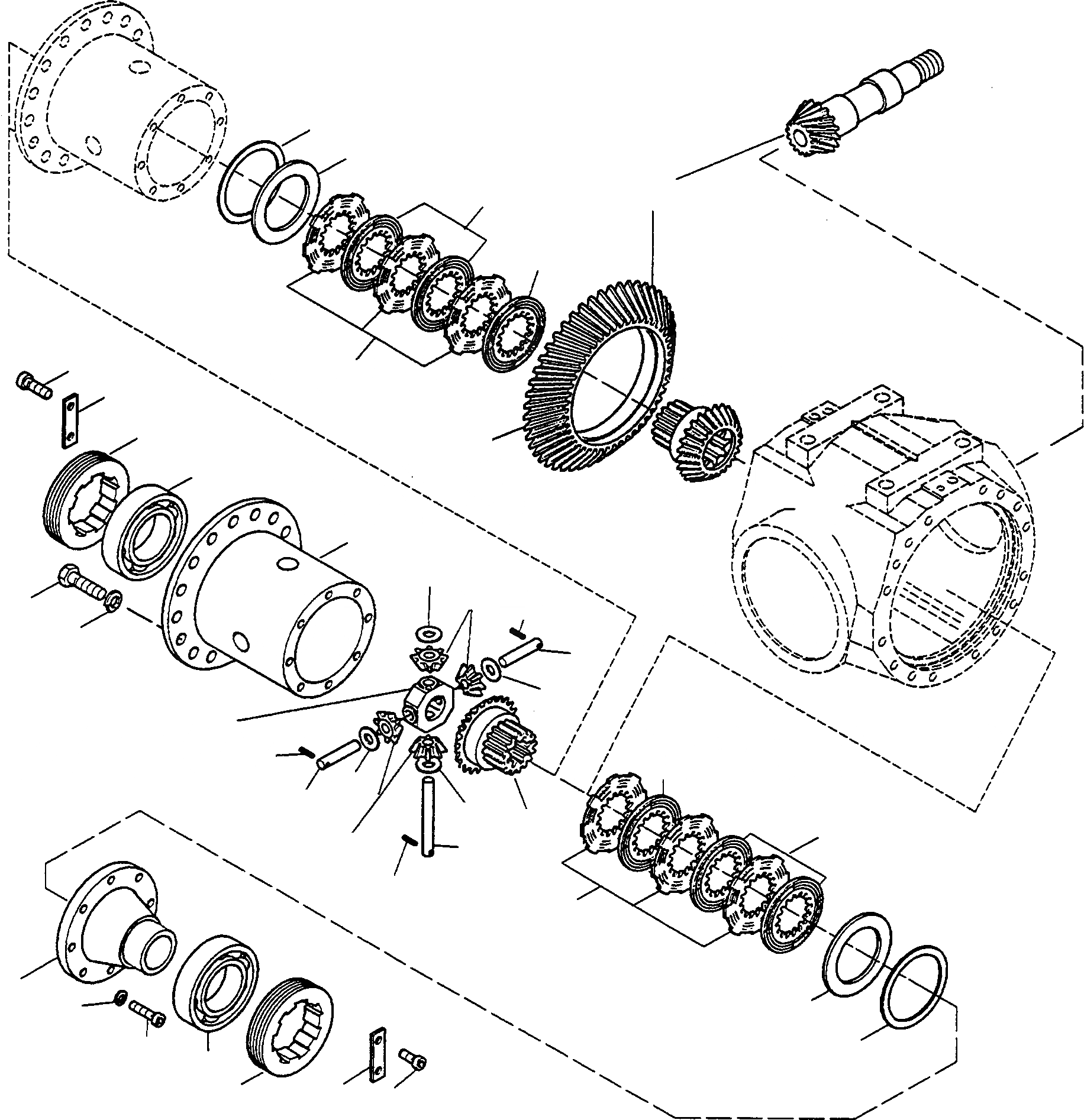 Схема запчастей Komatsu WA90-1S - МОСТ INSERT, ЗАДН. МОСТ ЗАДН. МОСТ