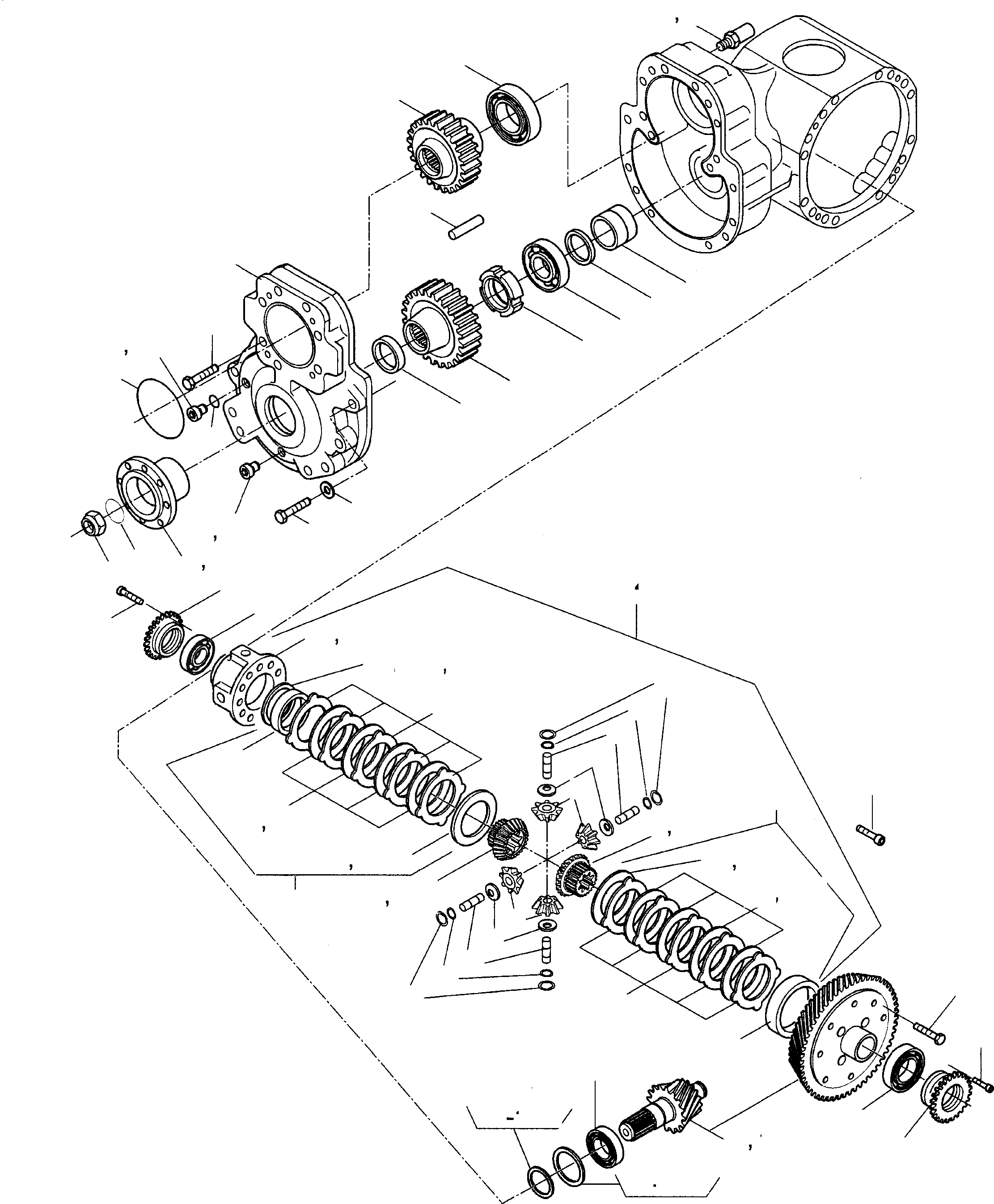 Схема запчастей Komatsu WA90-3 - МОСТ INSERT, ЗАДН. МОСТ ЗАДН. МОСТ