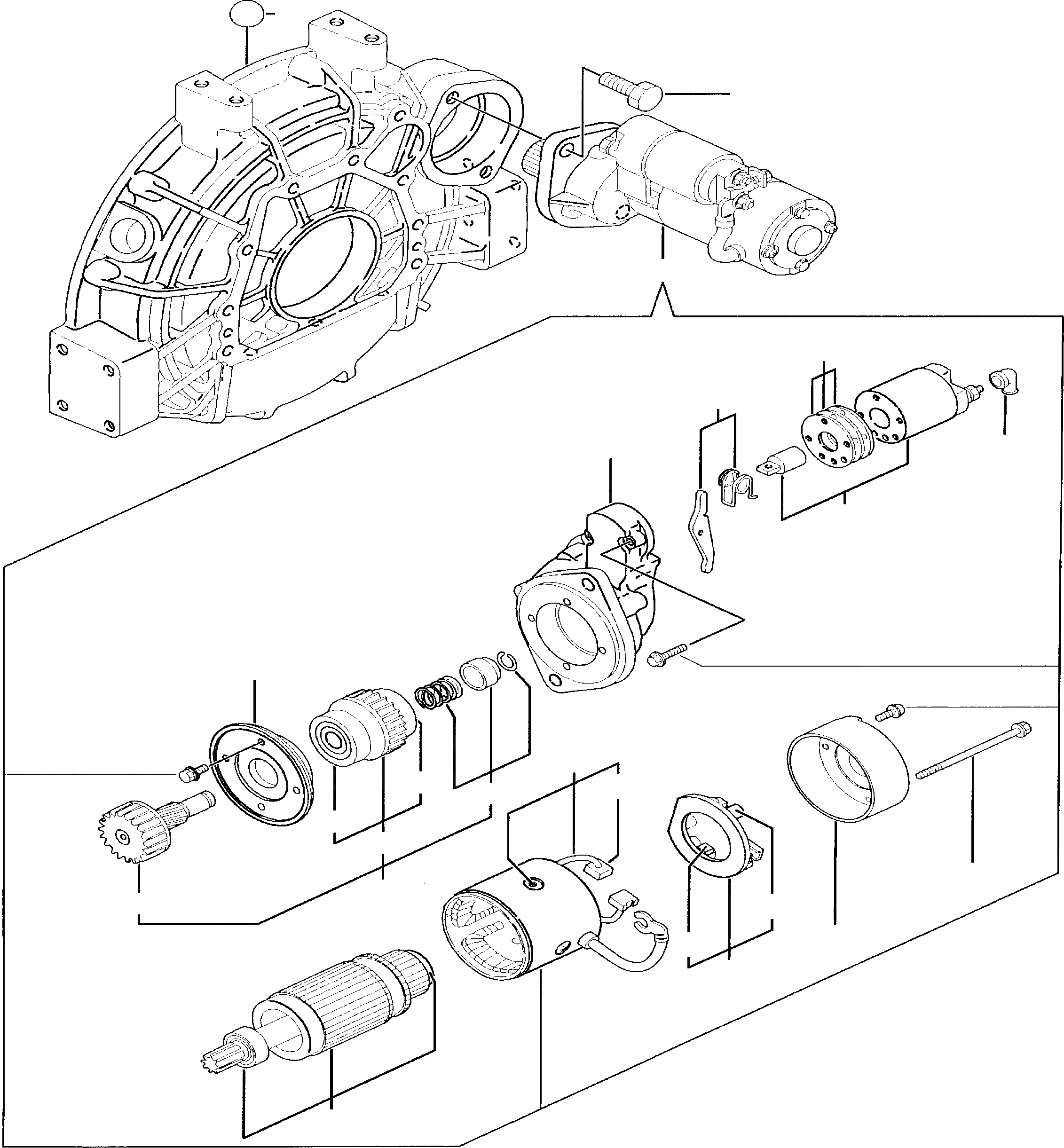 Схема запчастей Komatsu WA90-3 - STARTERМОТОР ЭЛЕКТРИЧ. СИСТЕМА