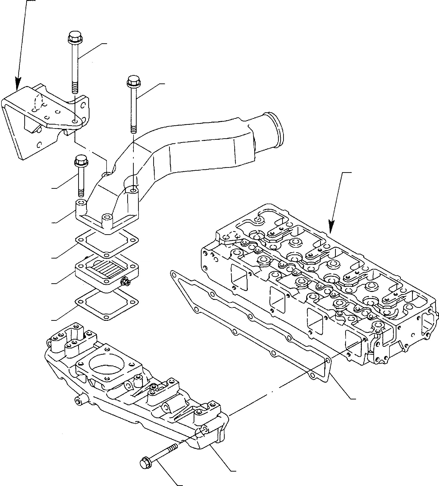 Схема запчастей Komatsu WB140-2 - ВСАСЫВАЮЩ. ПАТРУБОК (ASPIRATED ДВИГАТЕЛЬ) ДВИГАТЕЛЬ