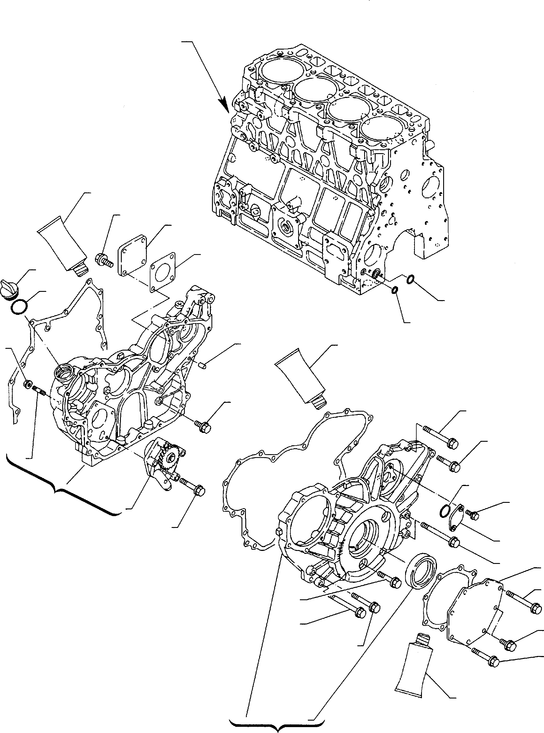 Схема запчастей Komatsu WB140-2 - КОЖУХ ШЕСТЕРЕН. ПЕРЕДАЧИ (TURBO ДВИГАТЕЛЬ) ДВИГАТЕЛЬ