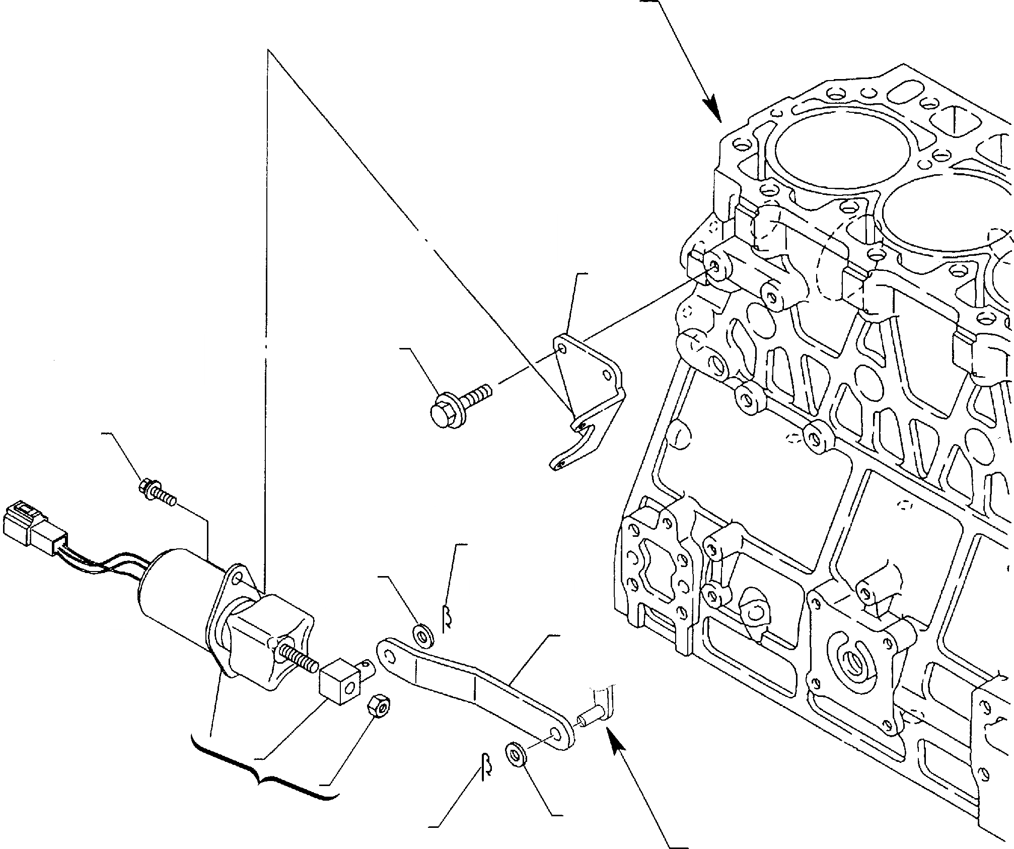 Схема запчастей Komatsu WB140-2 - УСТРОЙСТВО ОСТАНОВКИ ДВИГАТЕЛЯ (ASPIRATED ДВИГАТЕЛЬ) ДВИГАТЕЛЬ