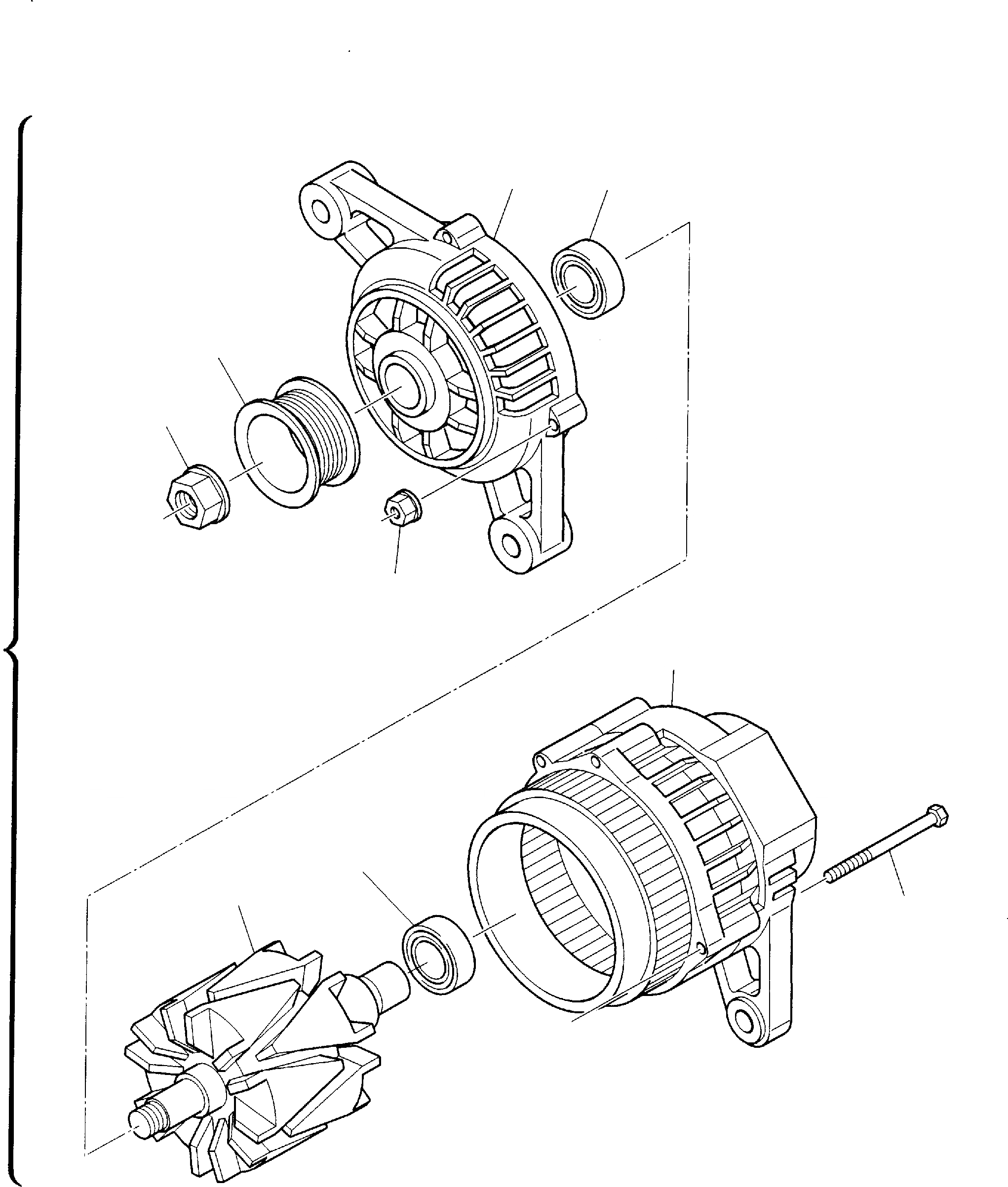 Схема запчастей Komatsu WB140-2 - ГЕНЕРАТОР 8A (ASPIRATED ДВИГАТЕЛЬ) ДВИГАТЕЛЬ