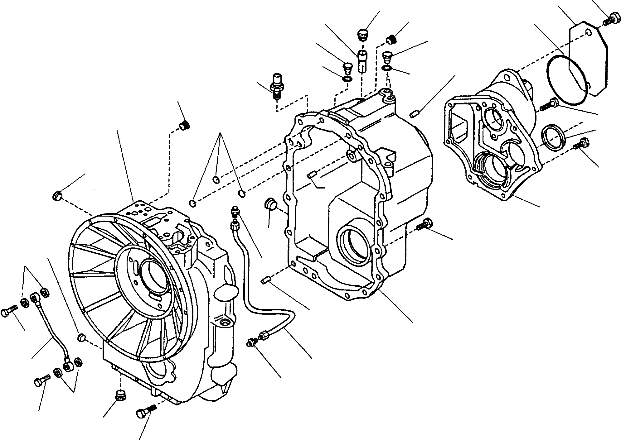 Схема запчастей Komatsu WB140-2 - ТРАНСМИССИЯ (WD) (/) РАМА