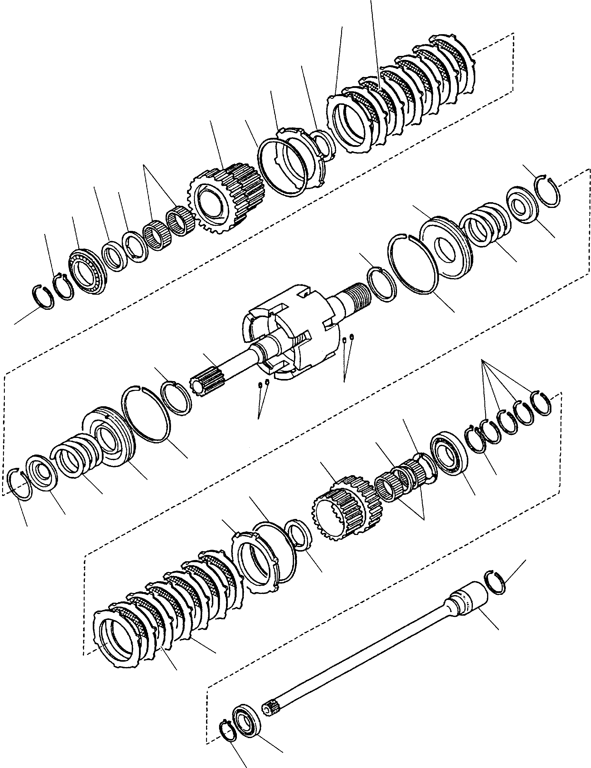 Схема запчастей Komatsu WB140-2 - ТРАНСМИССИЯ (WD) (/) РАМА