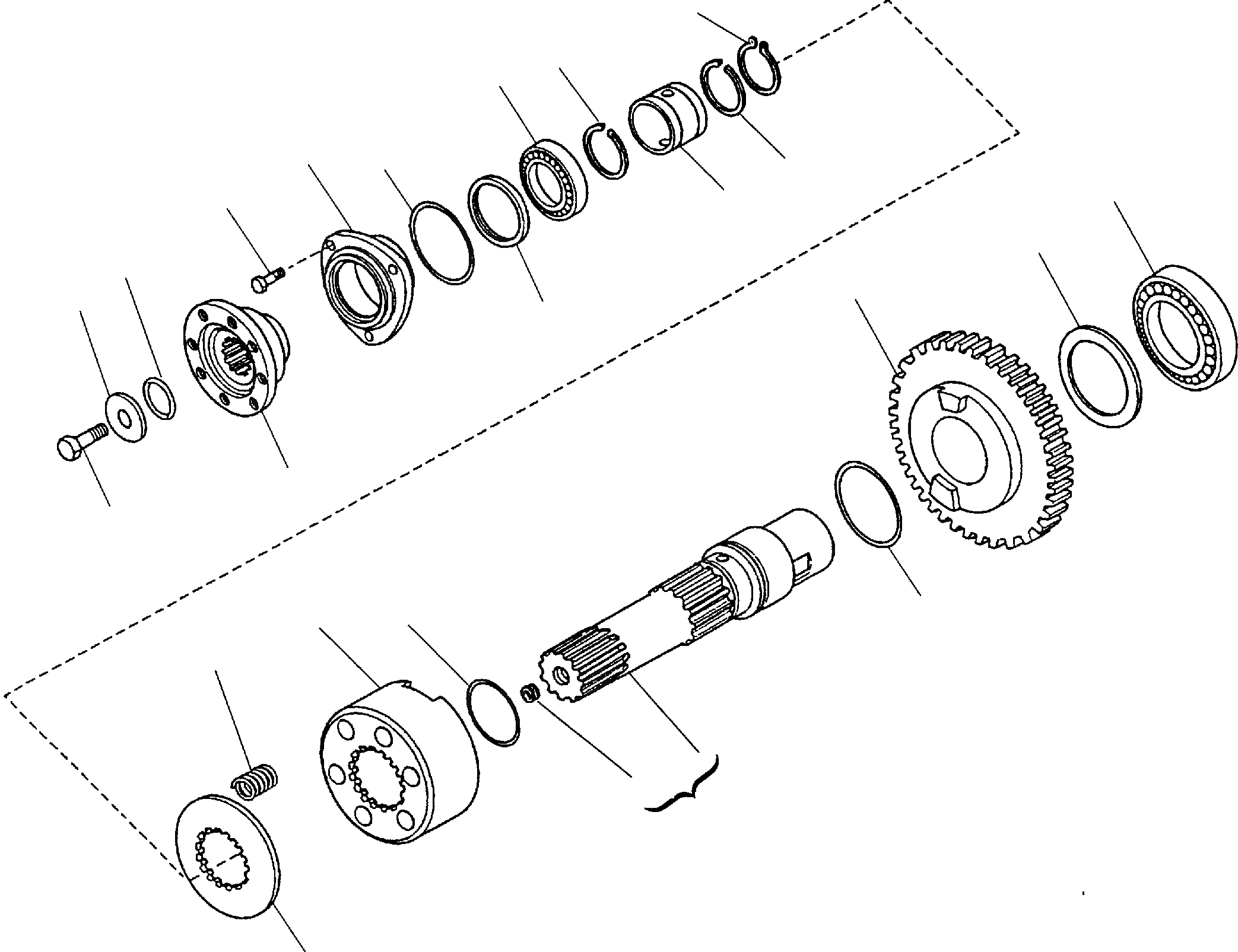 Схема запчастей Komatsu WB140-2 - ТРАНСМИССИЯ (WD) (8/) РАМА