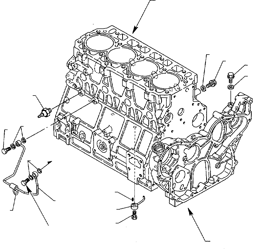 Схема запчастей Komatsu WB140-2 - СИСТЕМА СМАЗКИ МАСЛ. СИСТЕМА (ASPIRATED ДВИГАТЕЛЬ) ДВИГАТЕЛЬ