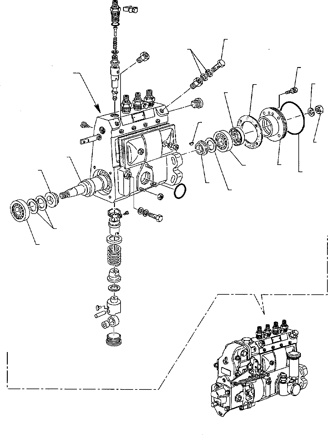 Схема запчастей Komatsu WB140-2 - ТОПЛ. НАСОС (/) (ASPIRATED ДВИГАТЕЛЬ) ДВИГАТЕЛЬ