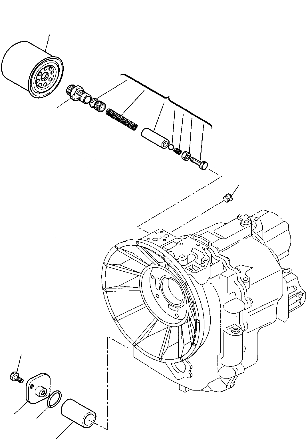 Схема запчастей Komatsu WB140-2 - ТРАНСМИССИЯ (WD) (/) РАМА