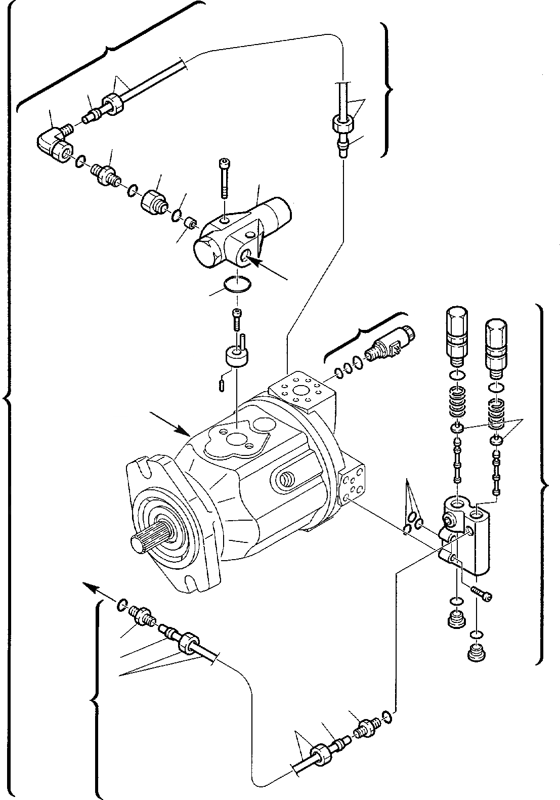 Схема запчастей Komatsu WB140-2 - ГИДР. НАСОС. (/) (TURBO ДВИГАТЕЛЬ) ГИДРАВЛИКА РАБОЧЕЕ ОБОРУДОВАНИЕ