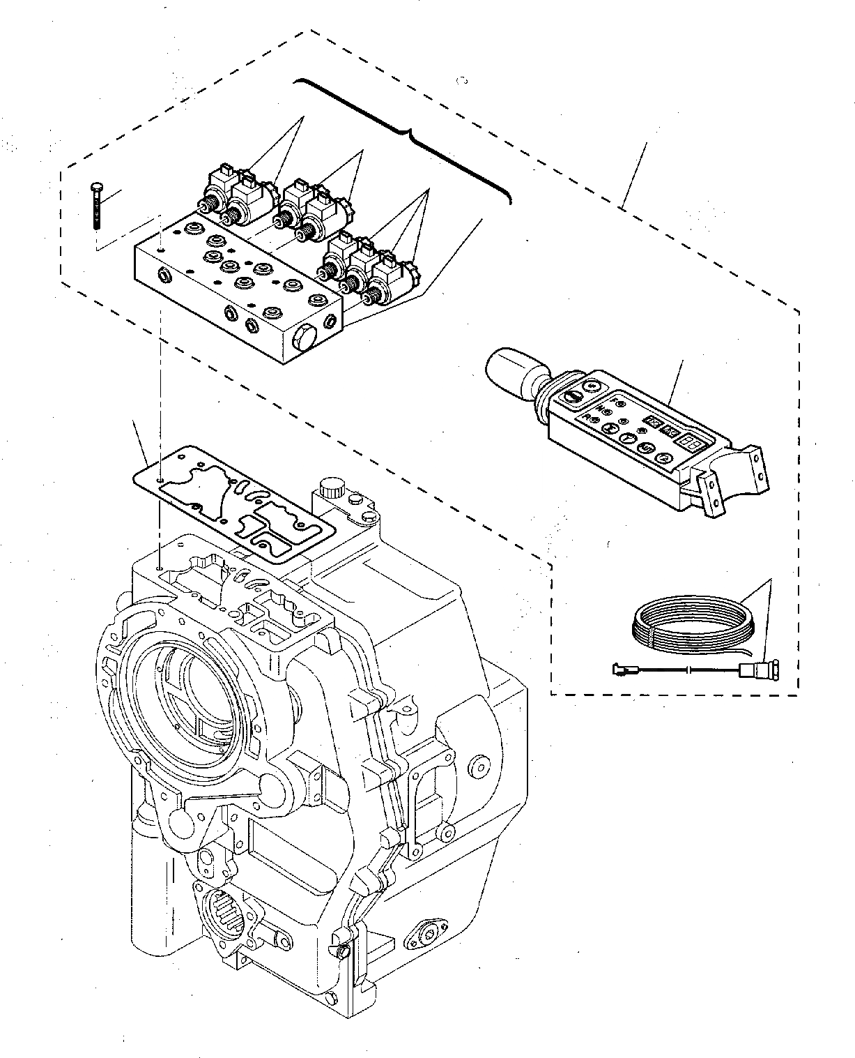 Схема запчастей Komatsu WB140PS-2 - ТРАНСМИССИЯ (/) РАМА