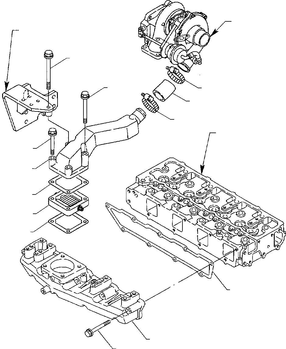 Схема запчастей Komatsu WB140PS-2 - ВСАСЫВАЮЩ. ПАТРУБОК ДВИГАТЕЛЬ