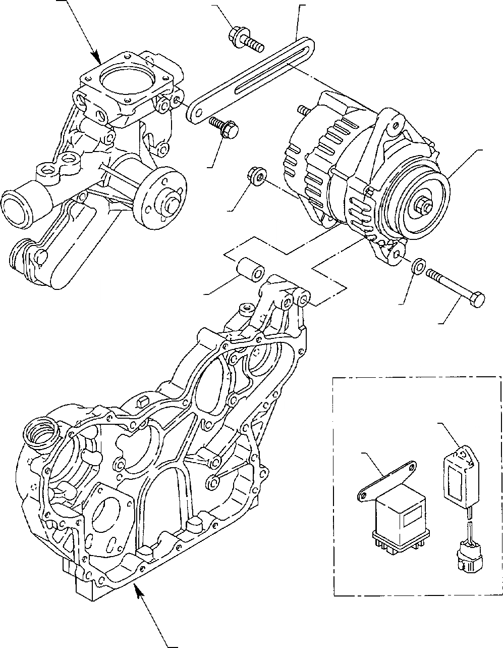 Схема запчастей Komatsu WB140PS-2 - ГЕНЕРАТОР ДВИГАТЕЛЬ