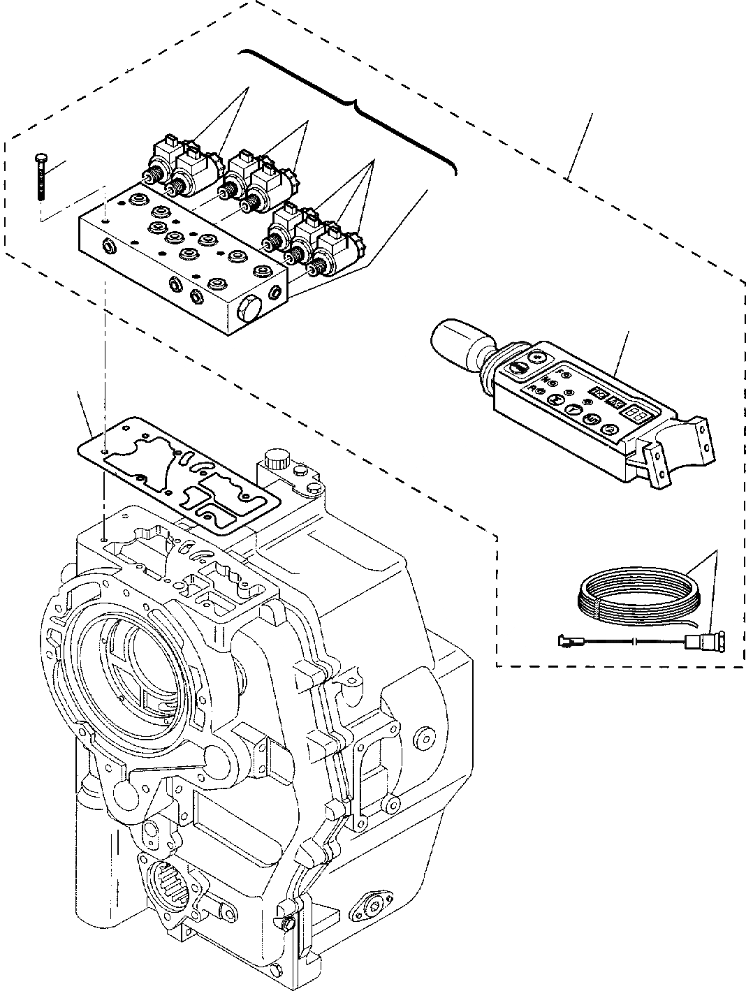 Схема запчастей Komatsu WB140PS-2 - ТРАНСМИССИЯ (/) РАМА