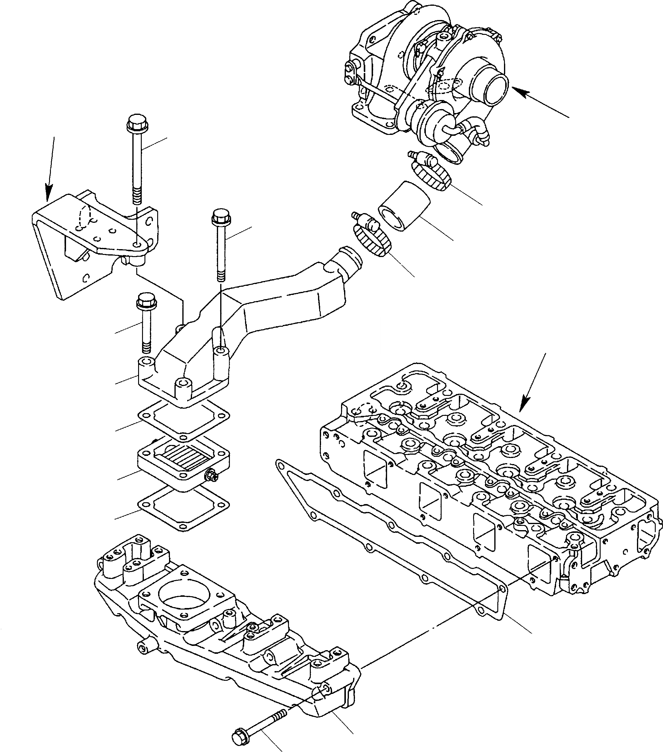 Схема запчастей Komatsu WB150-2 - ВСАСЫВАЮЩ. ПАТРУБОК ДВИГАТЕЛЬ