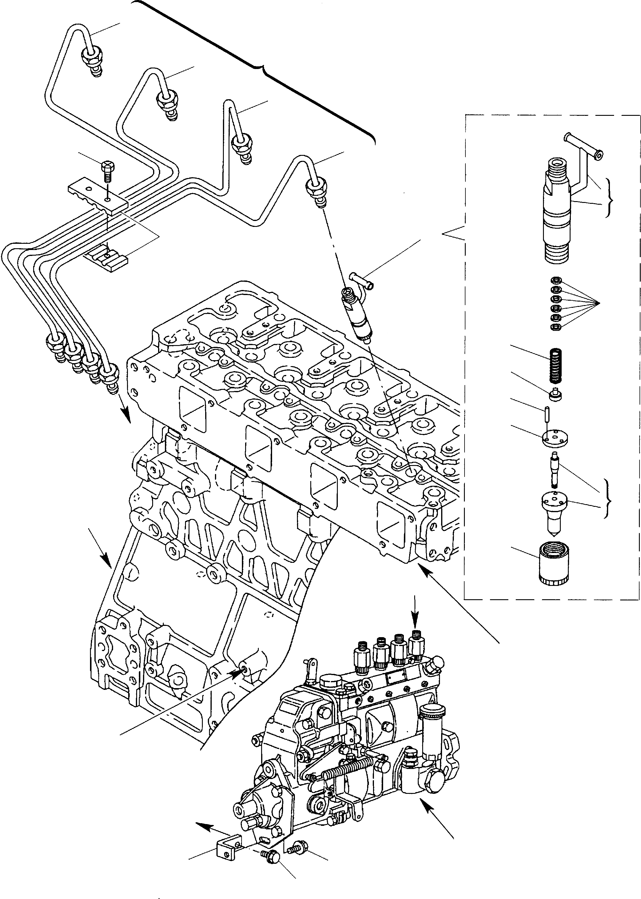 Схема запчастей Komatsu WB150-2 - ТОПЛИВН. ИНЖЕКТОРНЫЙ КЛАПАН ДВИГАТЕЛЬ