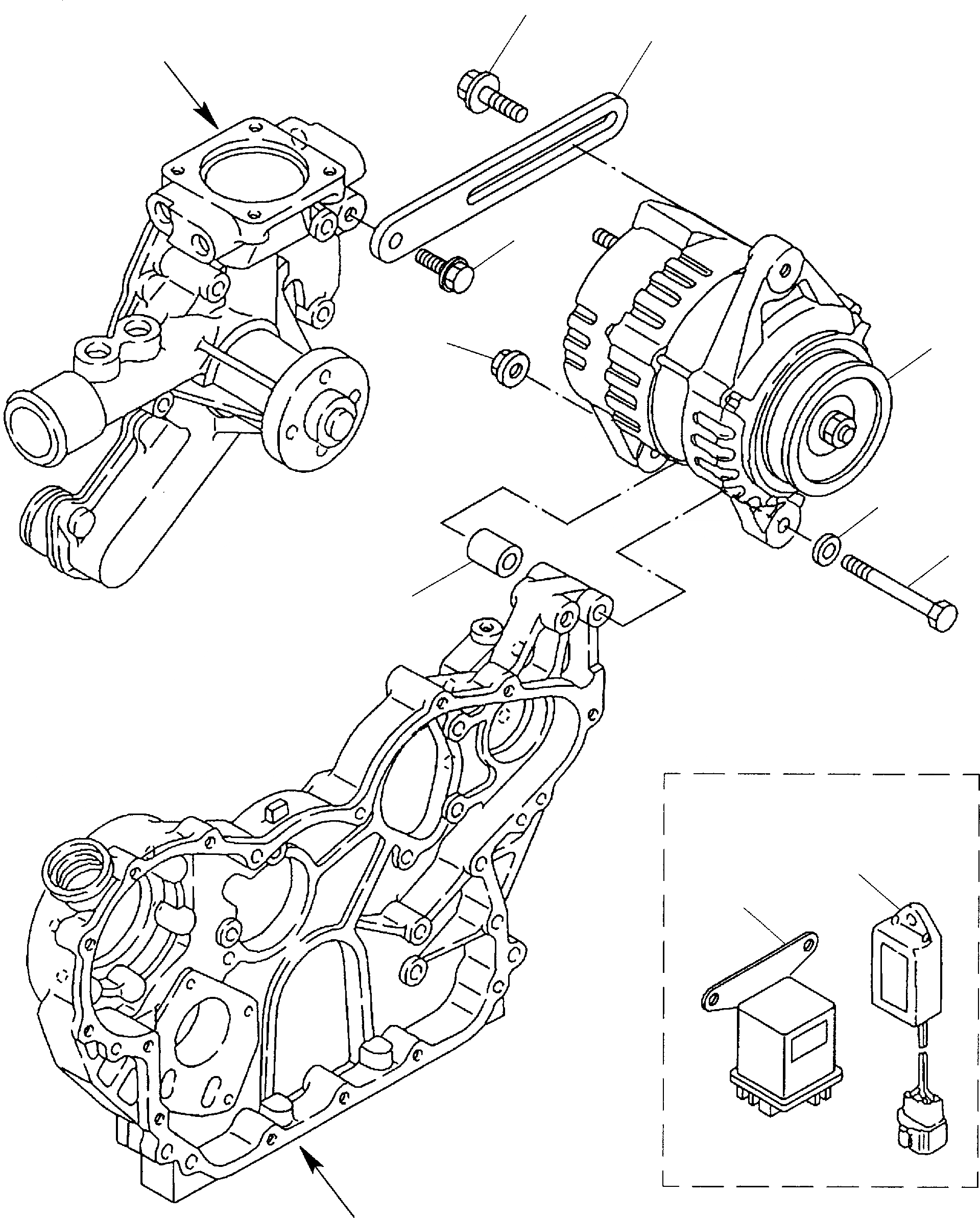 Схема запчастей Komatsu WB150-2 - ГЕНЕРАТОР ДВИГАТЕЛЬ