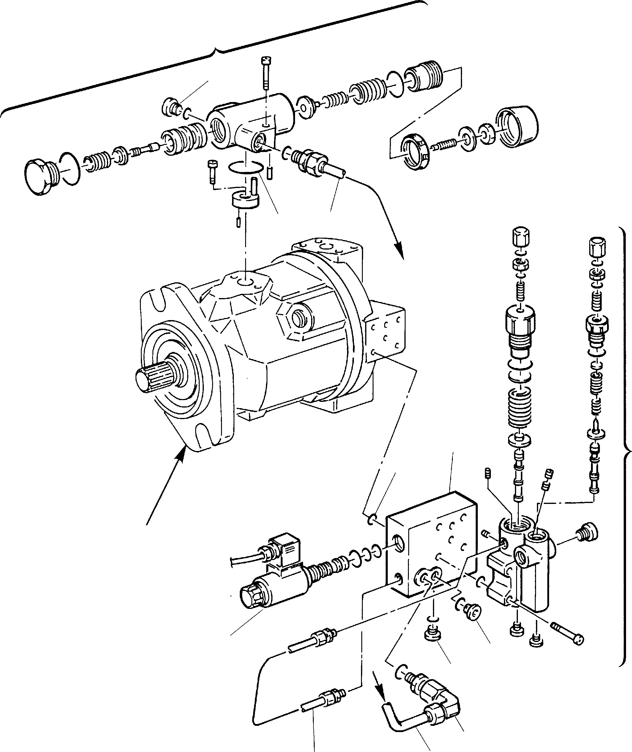 Схема запчастей Komatsu WB150-2 - ГИДР. НАСОС. (/) ГИДРАВЛИКА РАБОЧЕЕ ОБОРУДОВАНИЕ