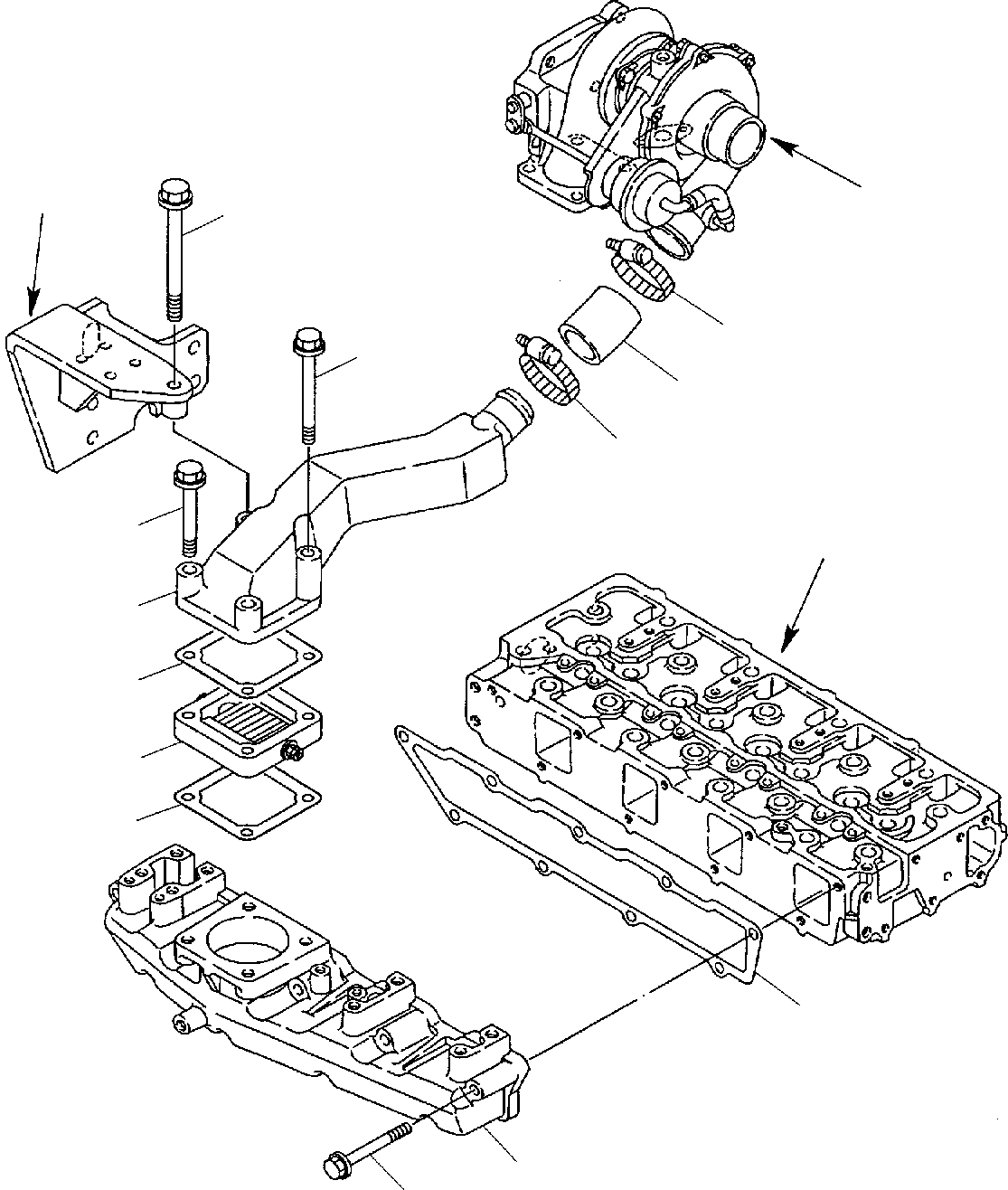 Схема запчастей Komatsu WB150-2 - ВСАСЫВАЮЩ. ПАТРУБОК ДВИГАТЕЛЬ