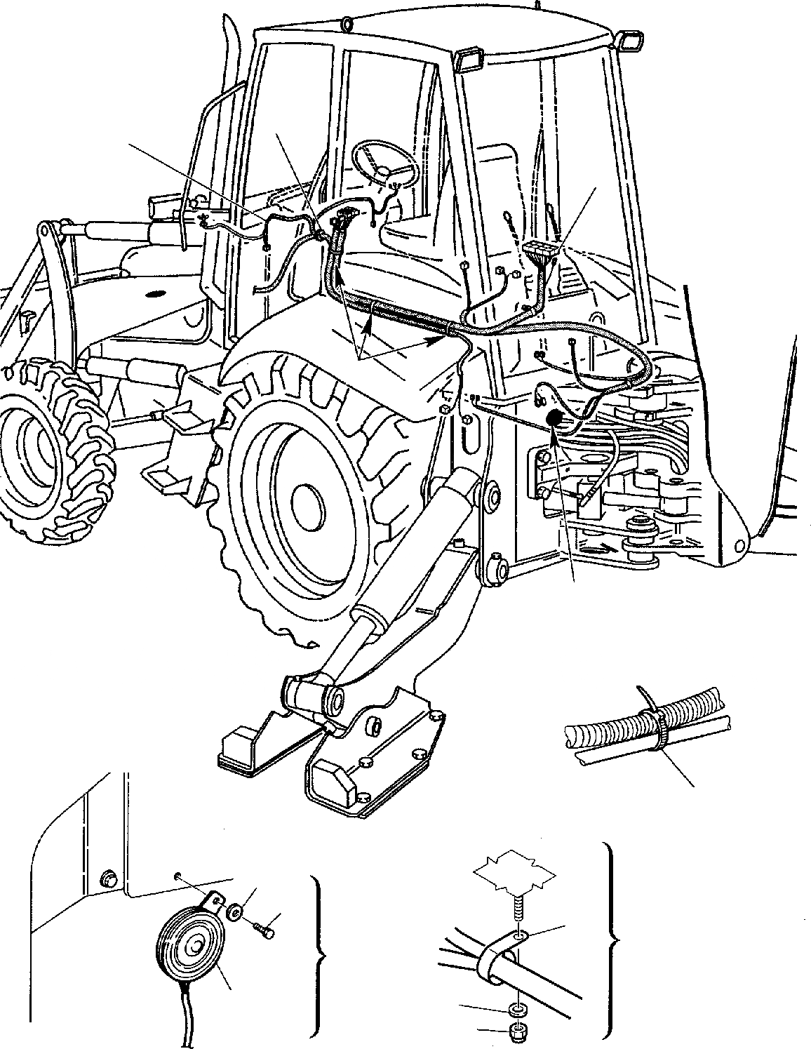 Схема запчастей Komatsu WB150-2 - ЭЛЕКТРИКА (/) КОМПОНЕНТЫ ДВИГАТЕЛЯ И ЭЛЕКТРИКА