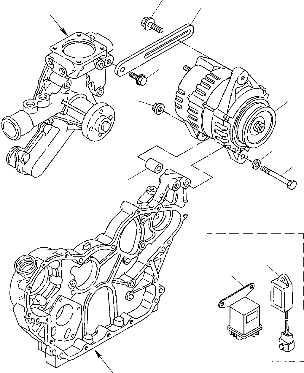 Схема запчастей Komatsu WB150-2 - ГЕНЕРАТОР ДВИГАТЕЛЬ