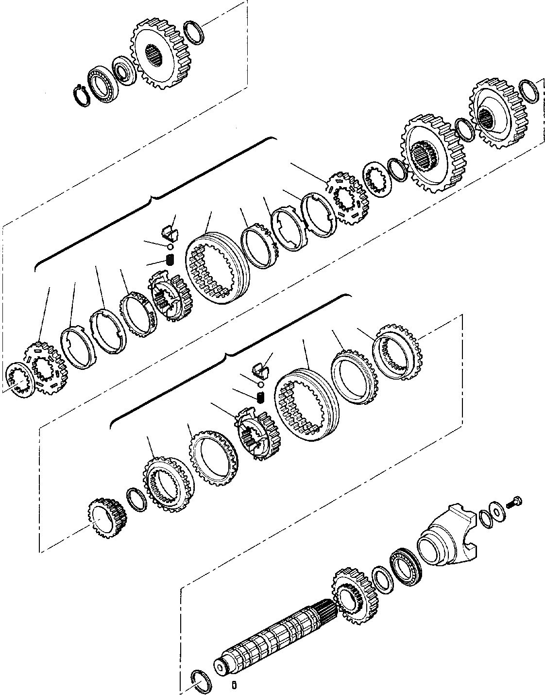 Схема запчастей Komatsu WB150-2 - ТРАНСМИССИЯ (WD) (7/) РАМА