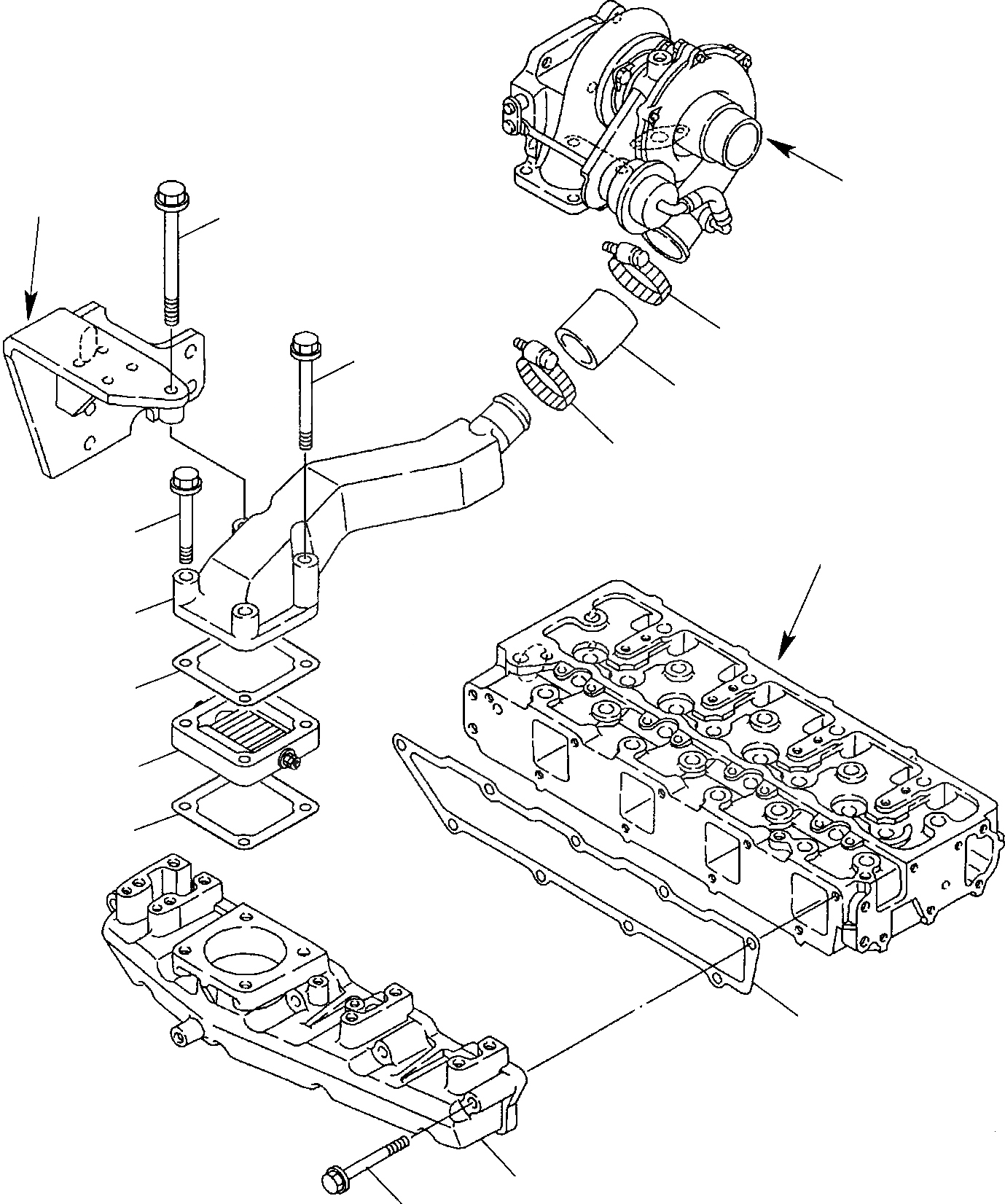 Схема запчастей Komatsu WB150PS-2 - ВСАСЫВАЮЩ. ПАТРУБОК ДВИГАТЕЛЬ