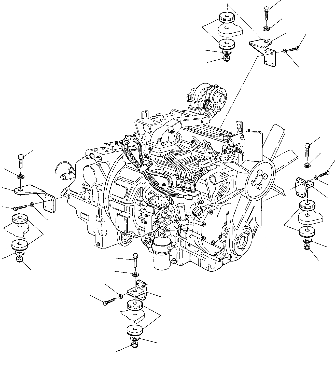 Схема запчастей Komatsu WB150AWS-2 - КРЕПЛЕНИЕ ДВИГАТЕЛЯ ЧАСТЬ КОМПОНЕНТЫ ДВИГАТЕЛЯ И ЭЛЕКТРИКА