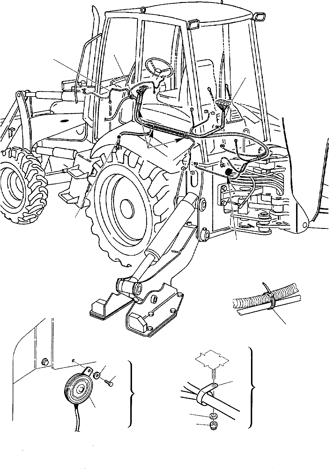 Схема запчастей Komatsu WB150PS-2 - ЭЛЕКТРИКА (/) КОМПОНЕНТЫ ДВИГАТЕЛЯ И ЭЛЕКТРИКА