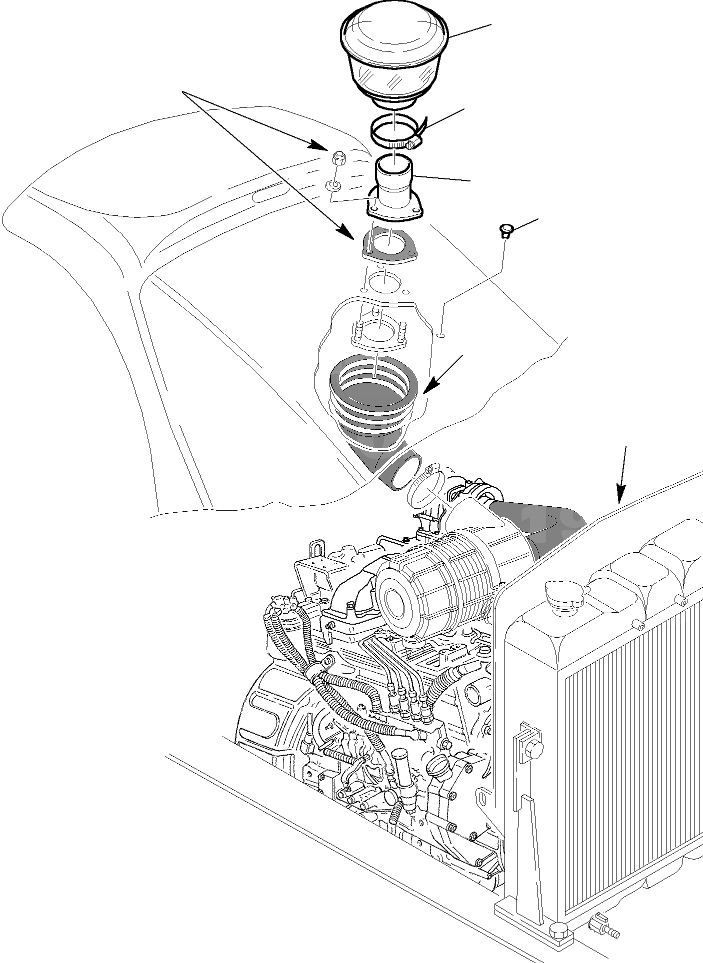 Схема запчастей Komatsu WB150WSC-2 - PREФИЛЬТР. (ОПЦИОНН.) КОМПОНЕНТЫ ДВИГАТЕЛЯ И ЭЛЕКТРИКА