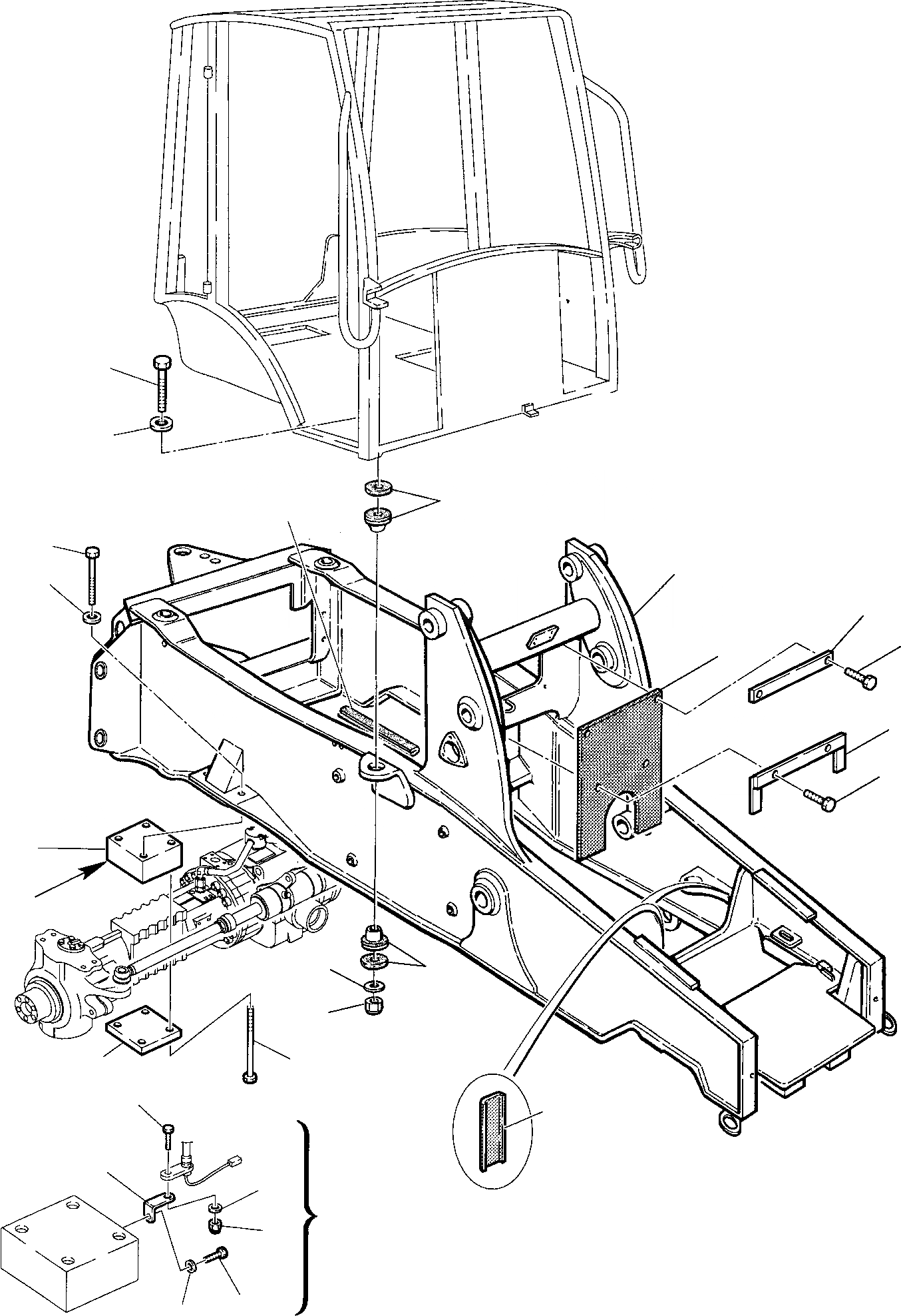 Схема запчастей Komatsu WB150WSC-2 - РАМА РАМА