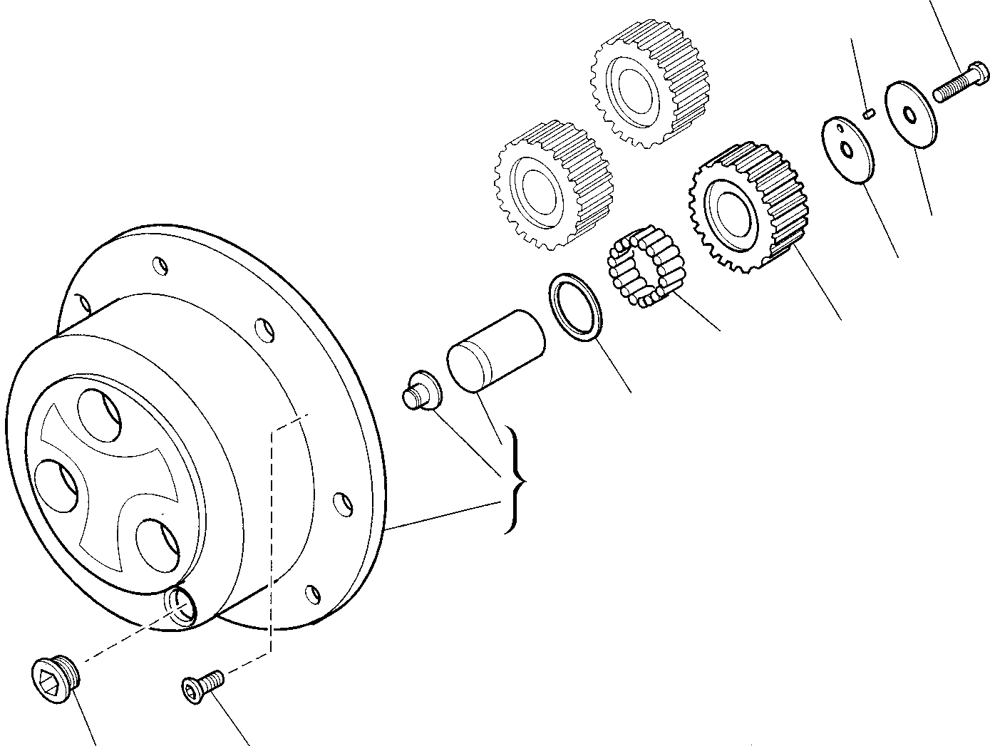 Схема запчастей Komatsu WB150WSC-2 - ПЕРЕДНИЙ МОСТ (7/7) РАМА