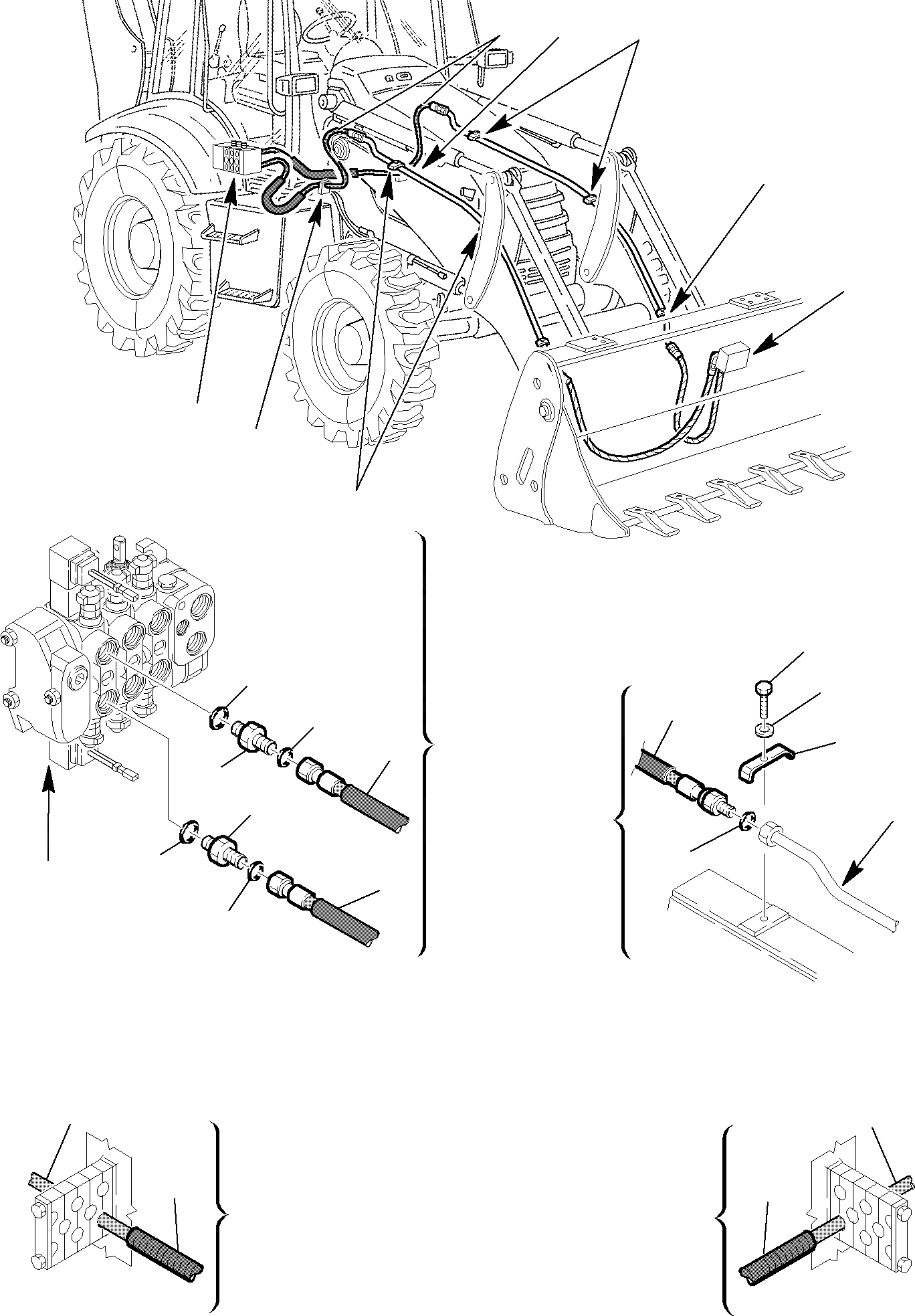 Схема запчастей Komatsu WB150WSC-2 - ГИДРОЛИНИЯ (КОВШ [4 В 1] ЛИНИЯ ЦИЛИНДРА) (/) ГИДРАВЛИКА РАБОЧЕЕ ОБОРУДОВАНИЕ