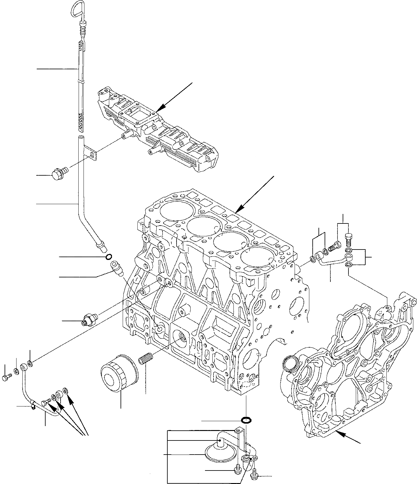 Схема запчастей Komatsu WB70A-1 - СИСТЕМА СМАЗКИ МАСЛ. СИСТЕМА ГОЛОВКА ЦИЛИНДРОВ