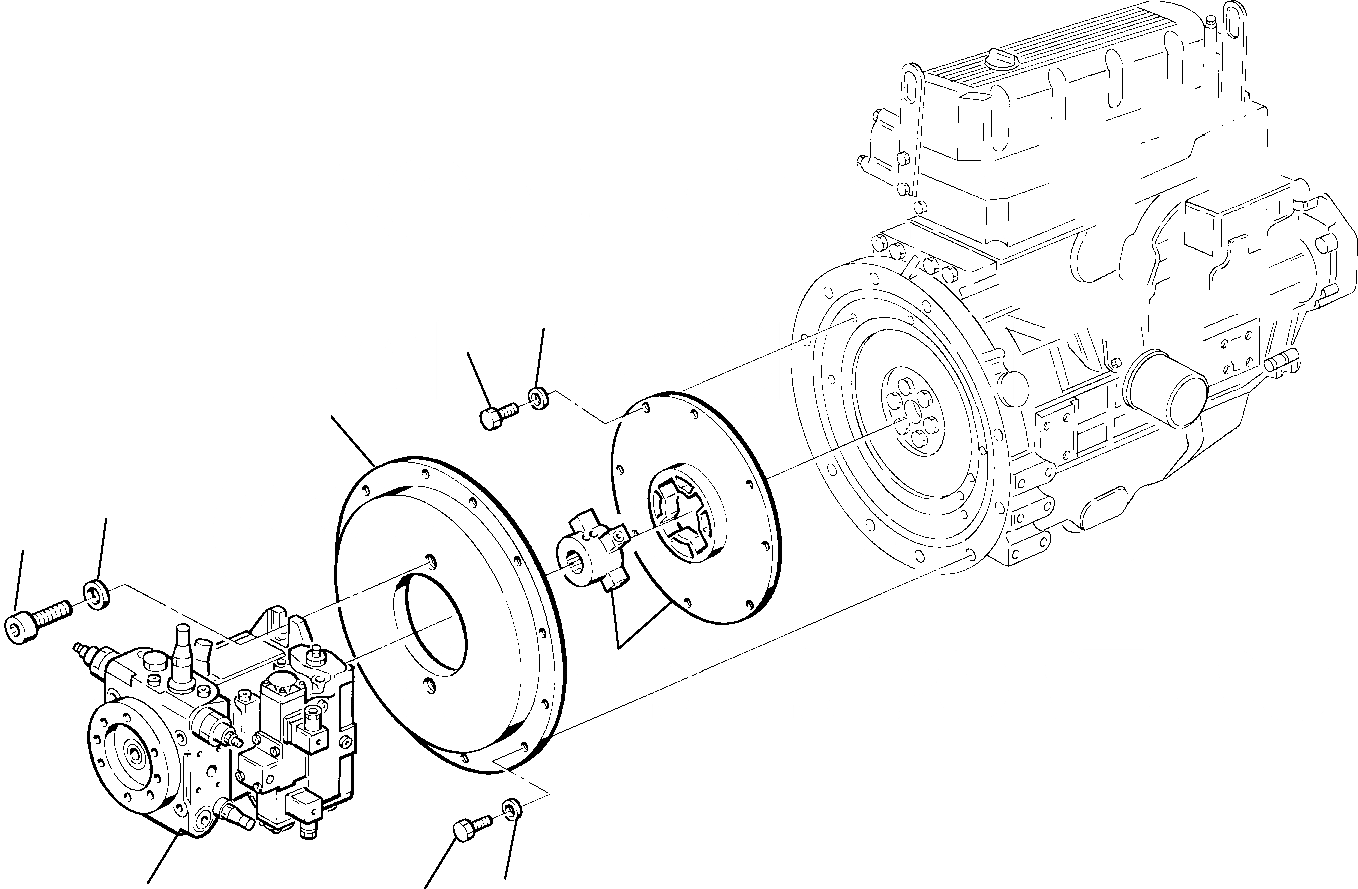 Схема запчастей Komatsu WB70A-1 - МЕХ-М ОТБОРА МОЩНОСТИ КОМПОНЕНТЫ ДВИГАТЕЛЯ И ЭЛЕКТРИКА