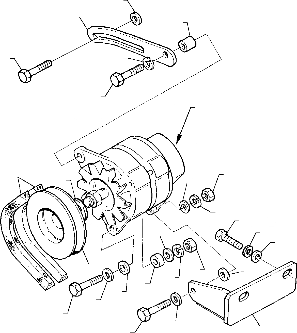 Схема запчастей Komatsu WB91R-1 WB93R-1 - ГЕНЕРАТОР И КРЕПЛЕНИЕS (ASPIRATED ДВИГАТЕЛЬ) ГОЛОВКА ЦИЛИНДРОВ