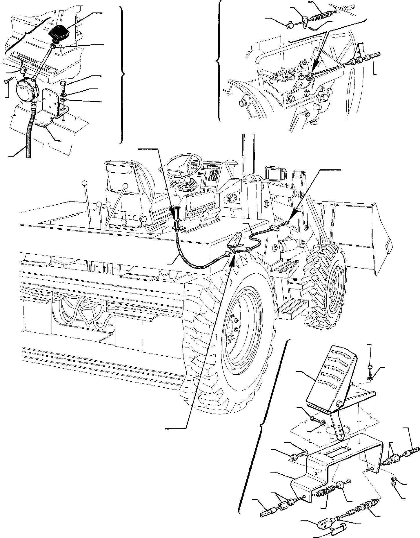 Схема запчастей Komatsu WB91R-1 WB93R-1 - РЫЧАГ УПРАВЛ-Я ПОДАЧЕЙ ТОПЛИВА ЧАСТИ КОРПУСА И КАБИНА