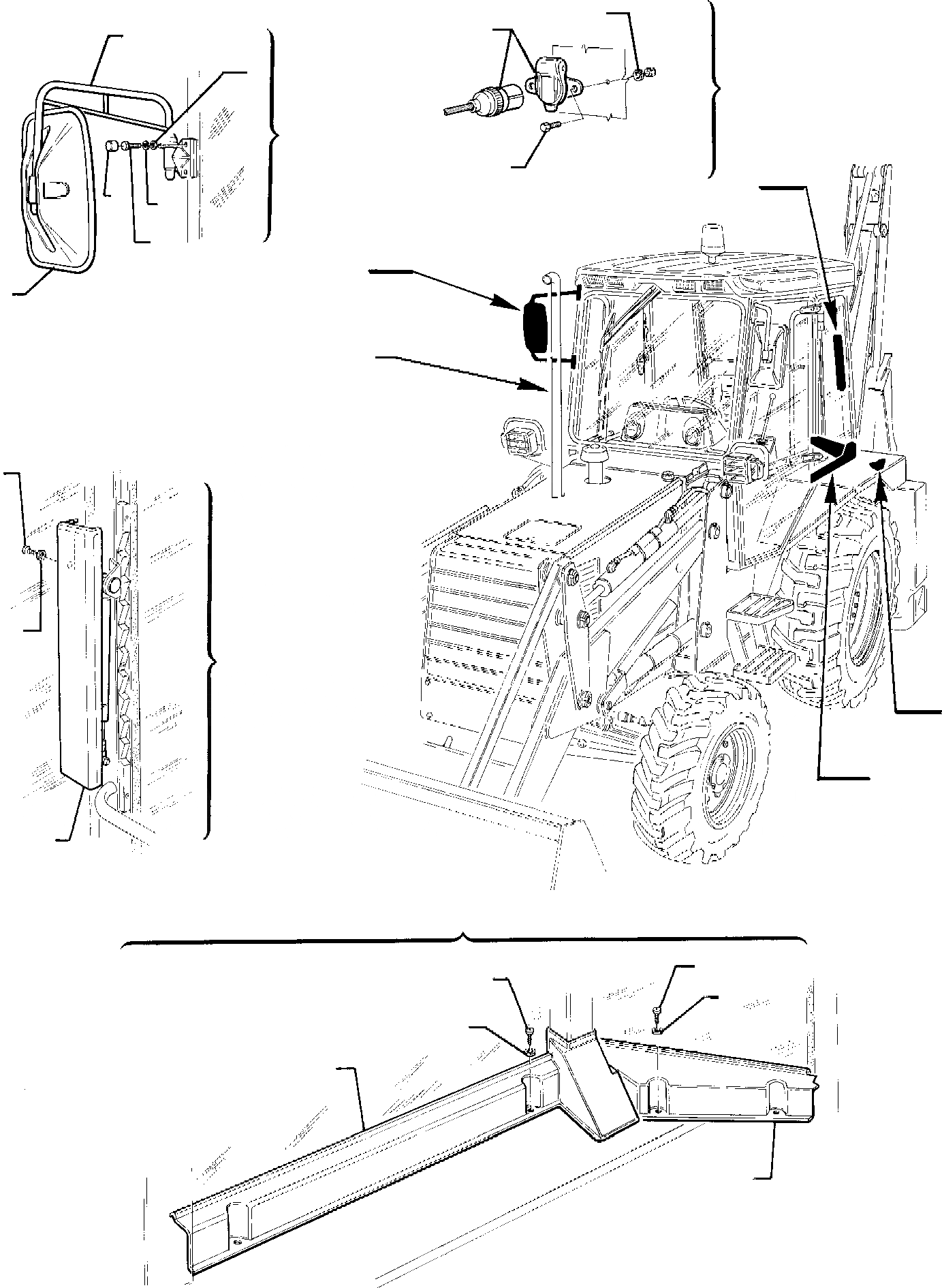 Схема запчастей Komatsu WB91R-1 WB93R-1 - КАБИНА (9/9) (ONLY ГЕРМАН.) УПРАВЛ-Е РАБОЧИМ ОБОРУДОВАНИЕМ