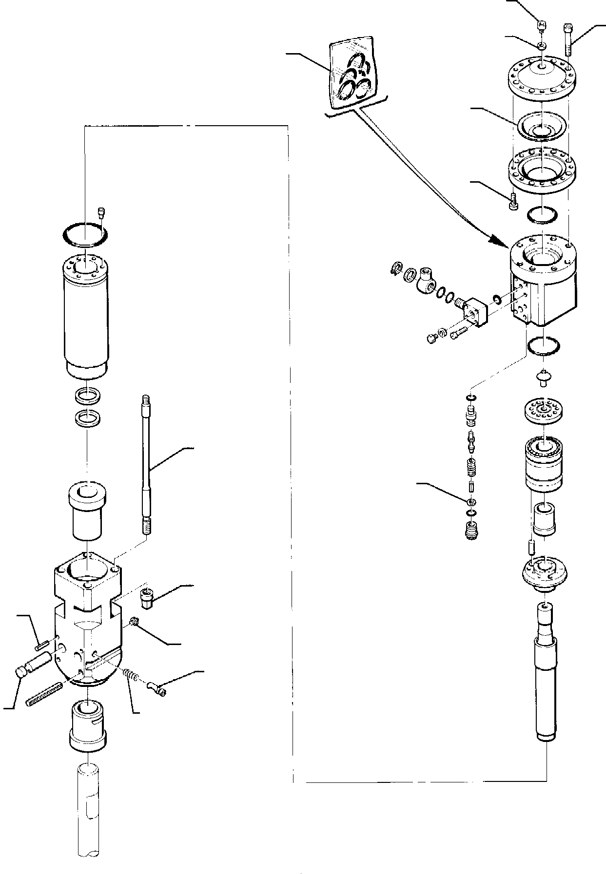 Схема запчастей Komatsu WB91R-1 WB93R-1 - МОЛОТ M (/) МАРКИРОВКА