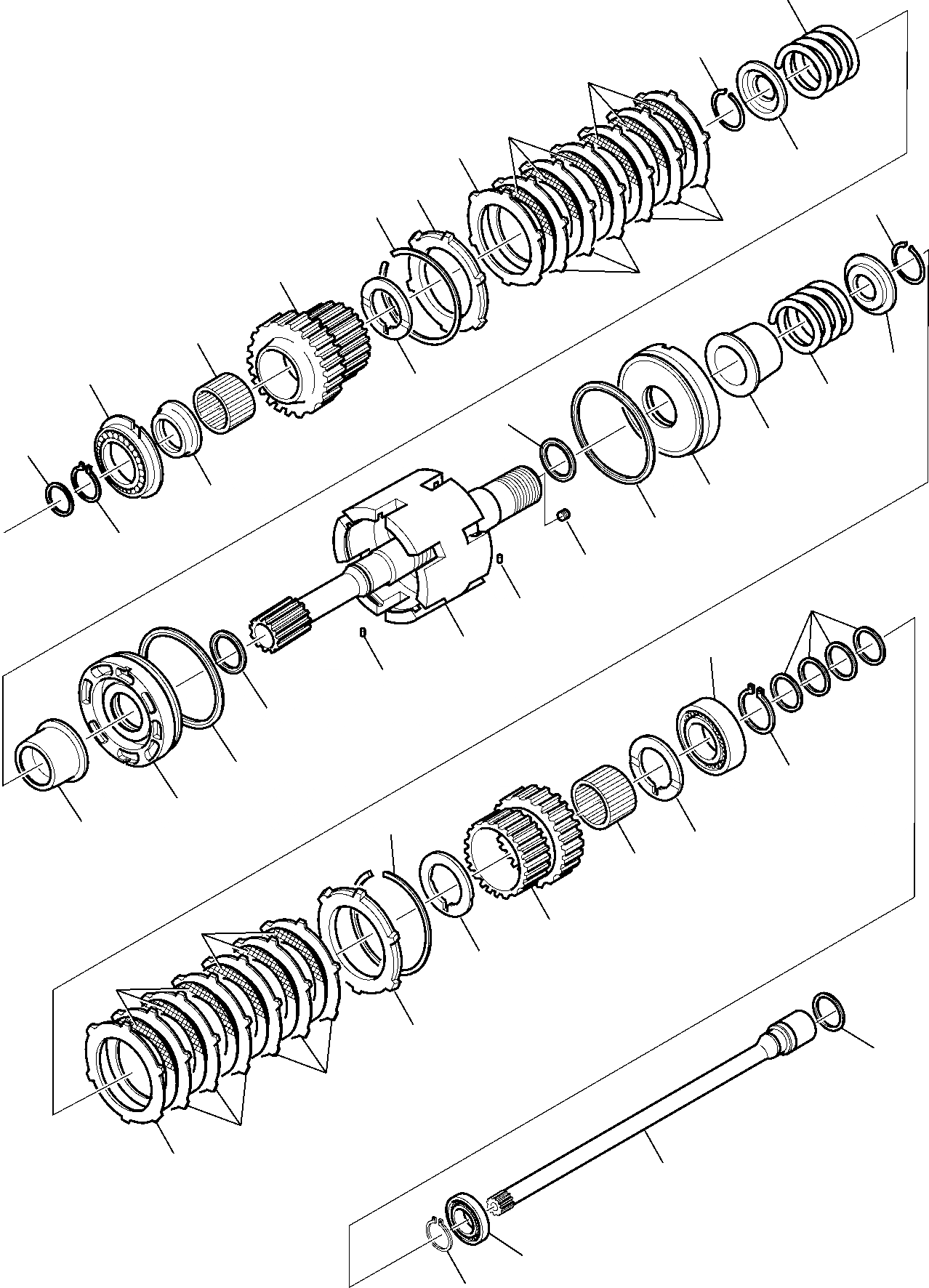 Схема запчастей Komatsu WB91R-5 - ТРАНСМИССИЯ (WD) (/) РАМА