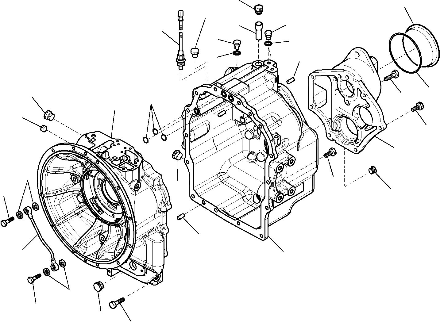 Схема запчастей Komatsu WB91R-5 - ТРАНСМИССИЯ (WD) (/9) РАМА