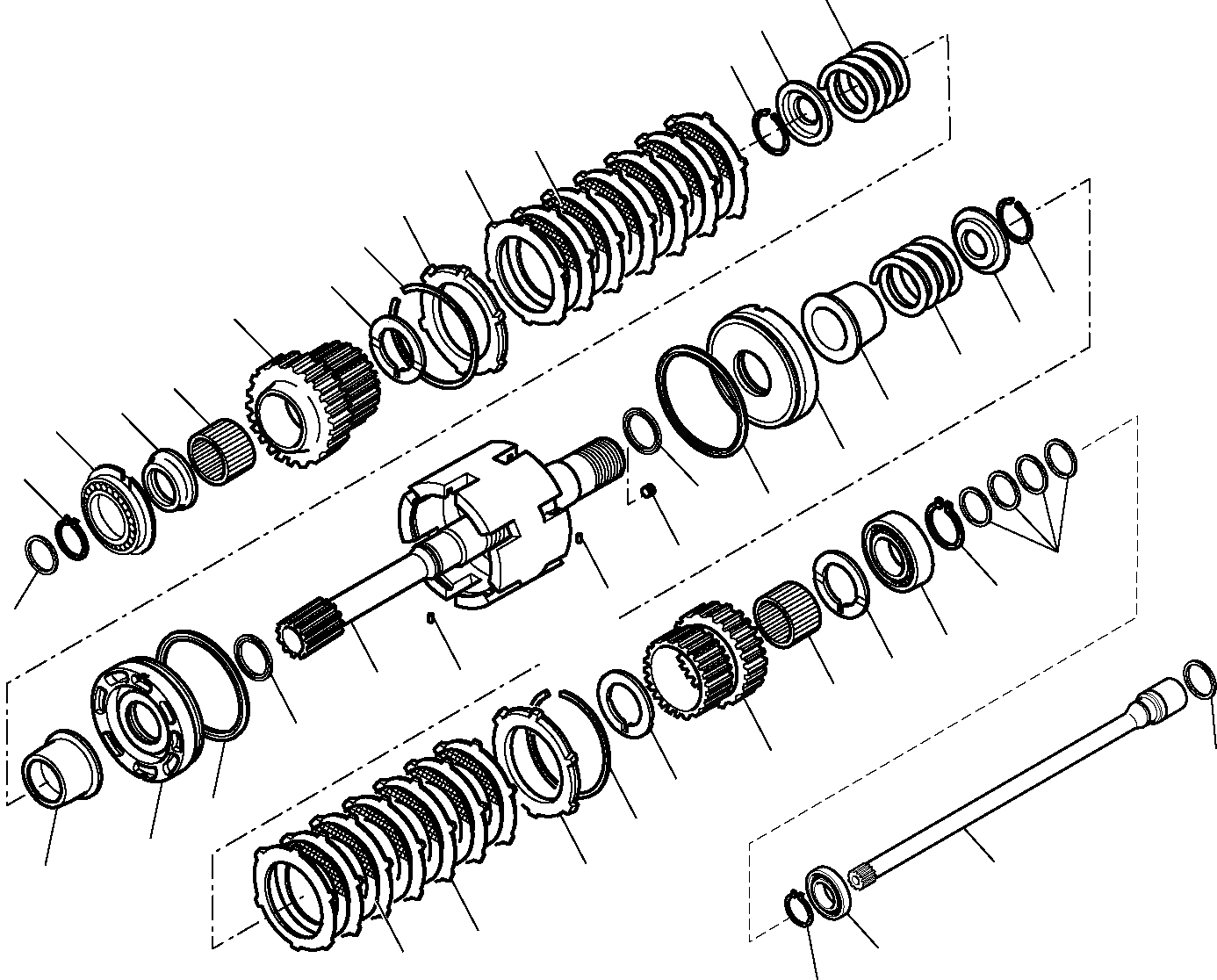 Схема запчастей Komatsu WB91R-5 - ТРАНСМИССИЯ (WD) (/9) РАМА