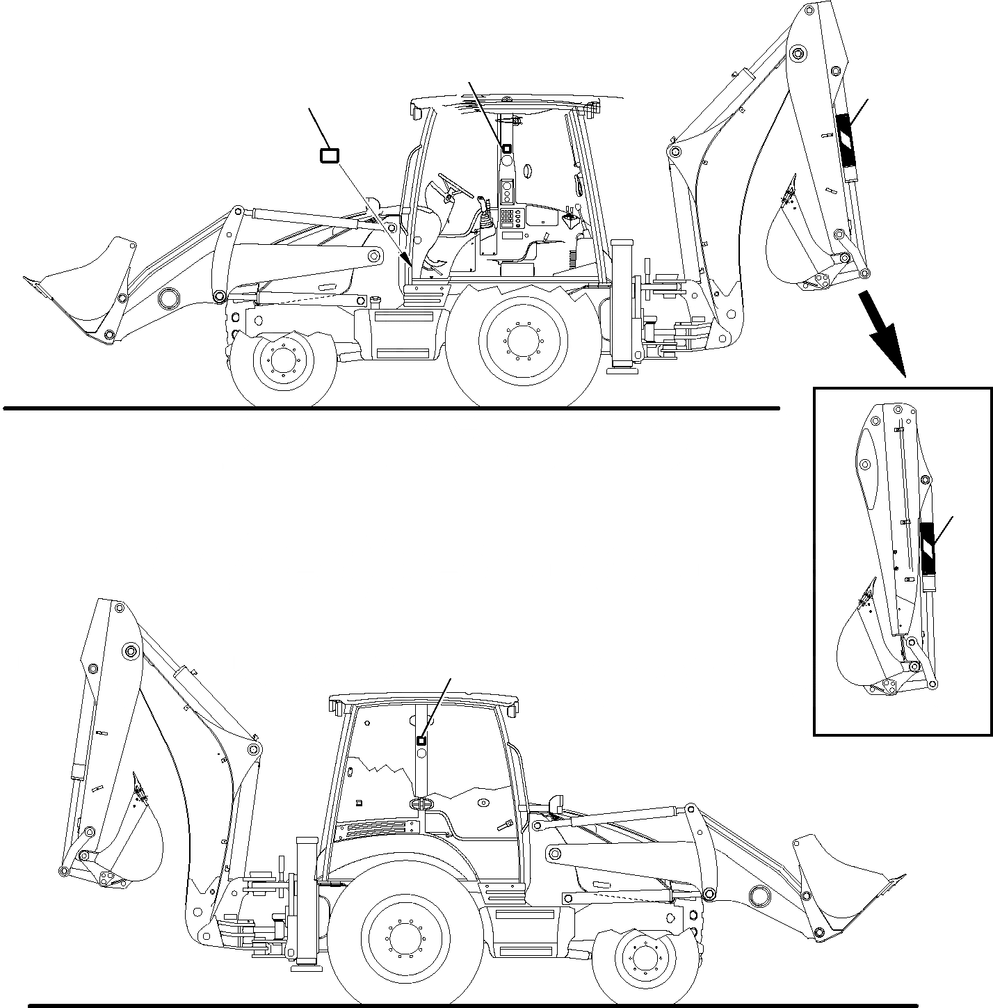 Схема запчастей Komatsu WB91R-5 - МАРКИРОВКА (ITALY ВЕРСИЯ) МАРКИРОВКА