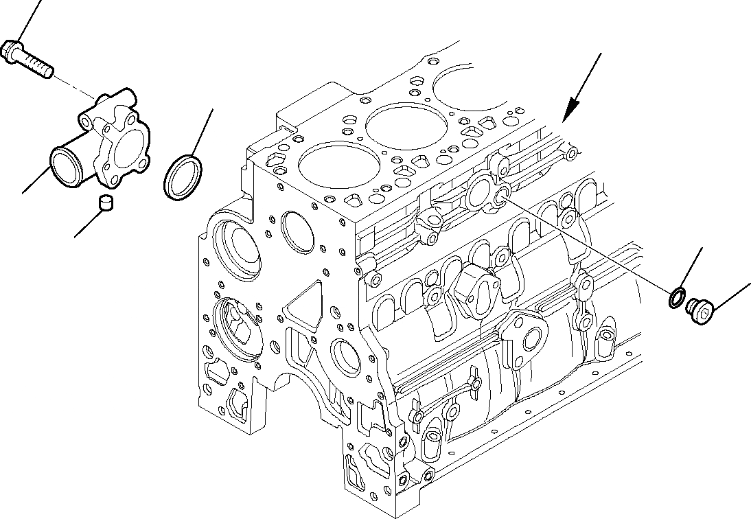 Схема запчастей Komatsu WB91R-5E0 - СИСТЕМА ОХЛАЖДЕНИЯ ДВИГАТЕЛЬ