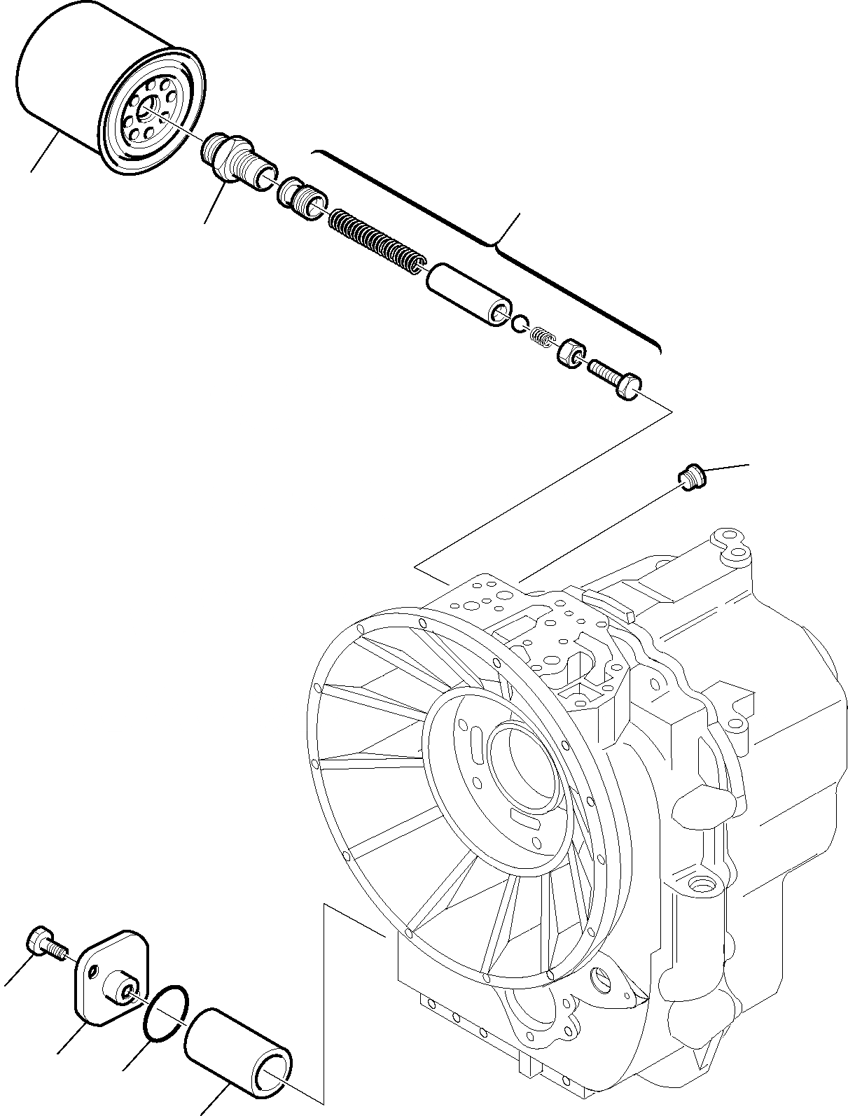 Схема запчастей Komatsu WB91R-5E0 - ТРАНСМИССИЯ (WD) (/) РАМА